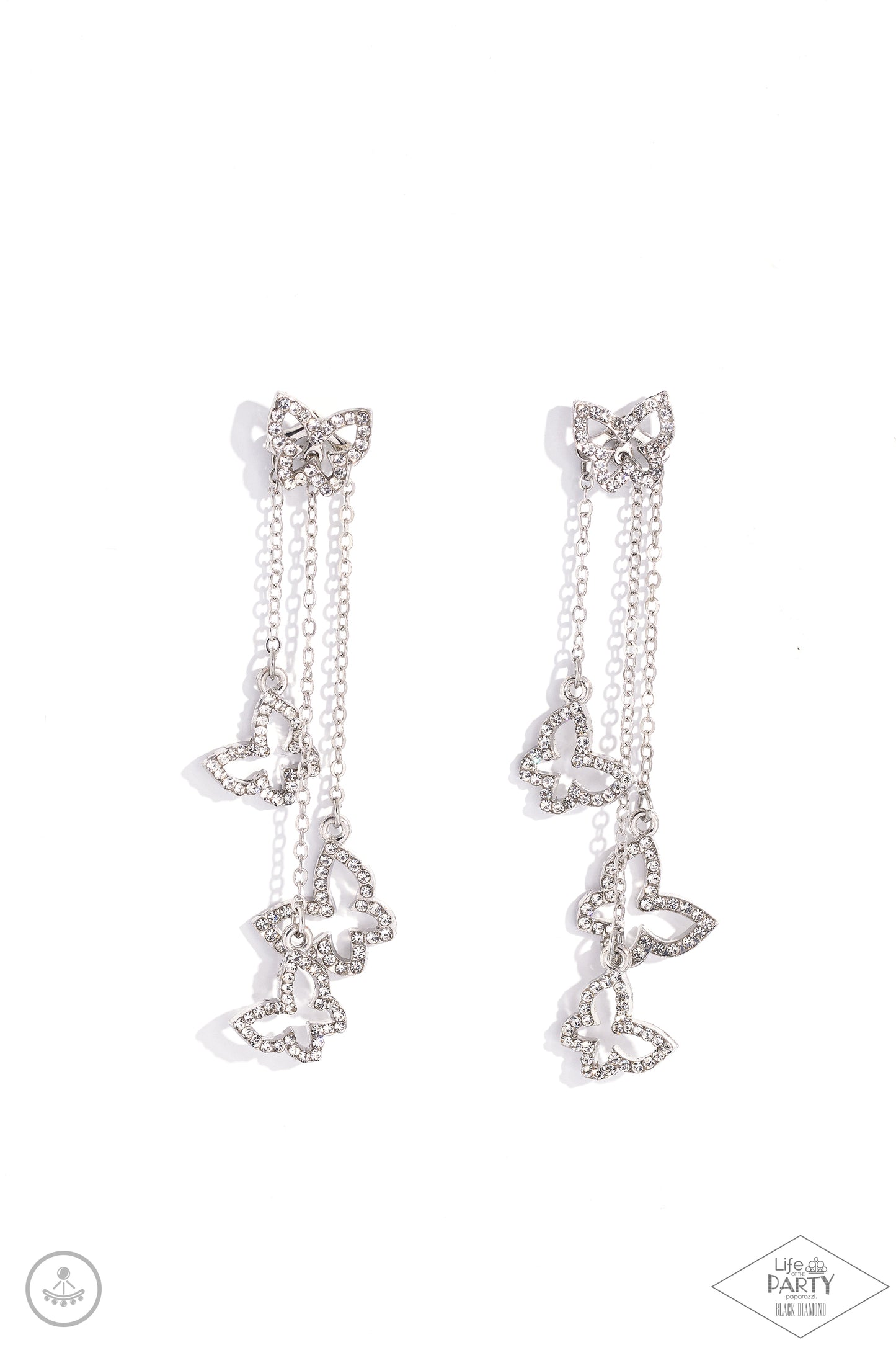 Boisterous Butterfly - White Earring