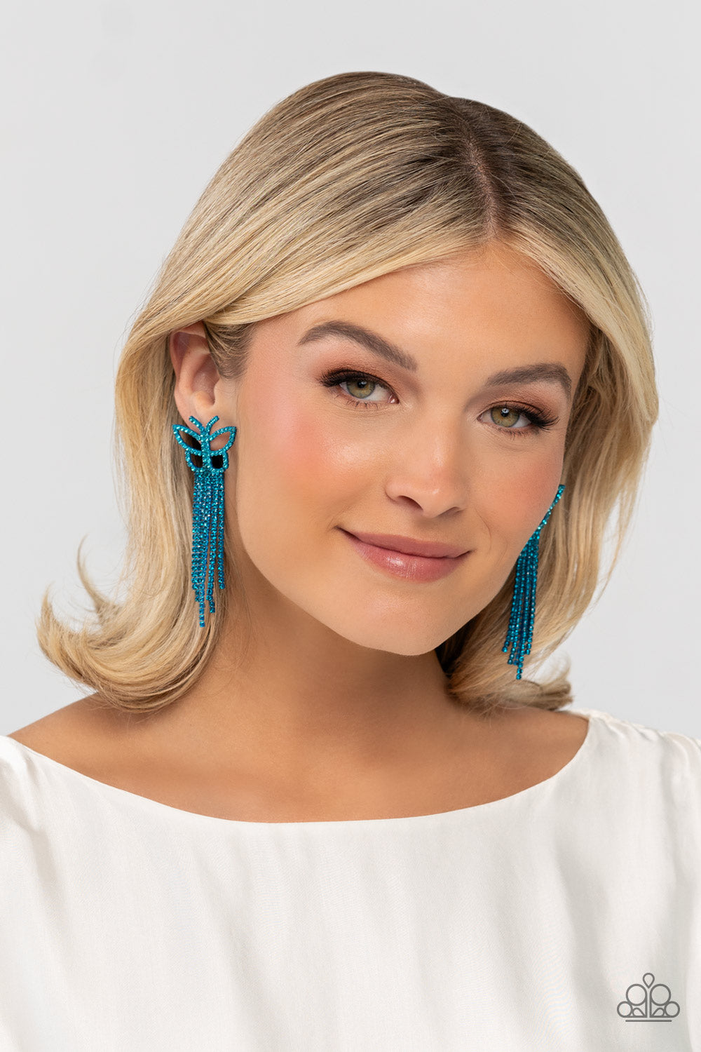 Billowing Butterflies - Blue Earring