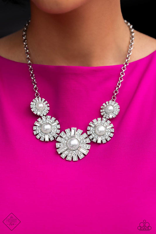 Gatsby Gallery - White Necklace & Bracelet Set