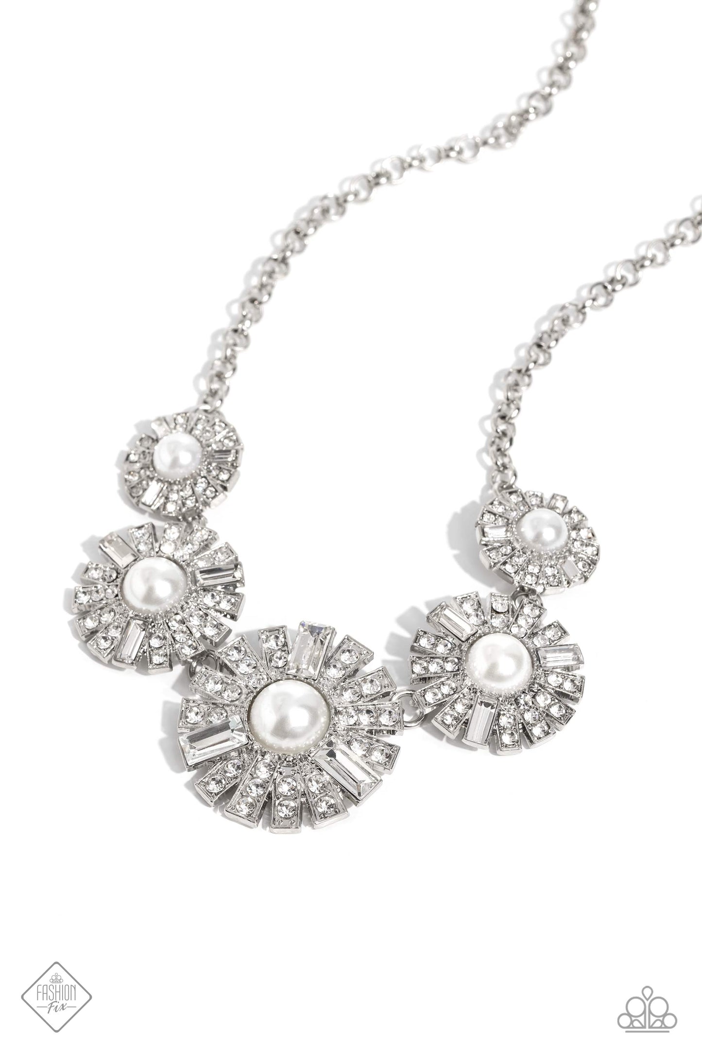 Gatsby Gallery - White Necklace & Bracelet Set