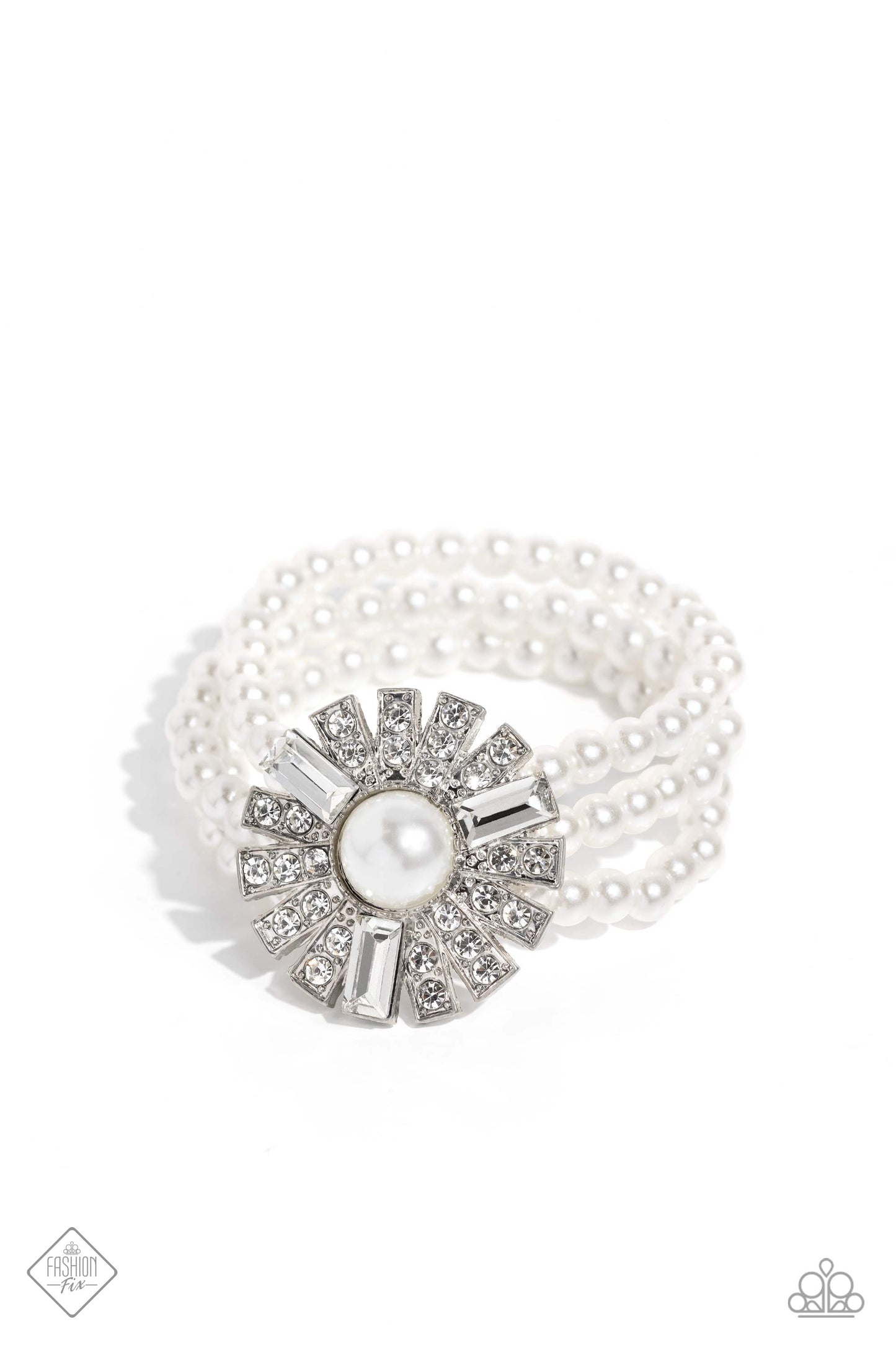 Gatsby Gallery - White Necklace & Bracelet Set