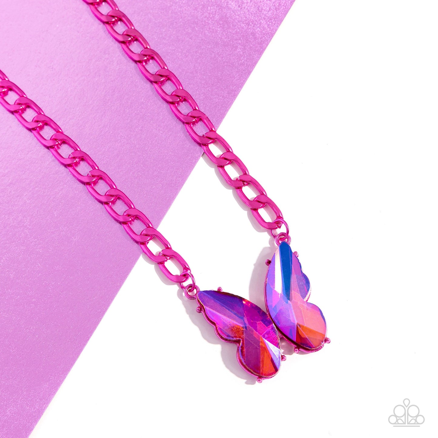 Fascinating Flyer - Pink  Necklace (LOP)