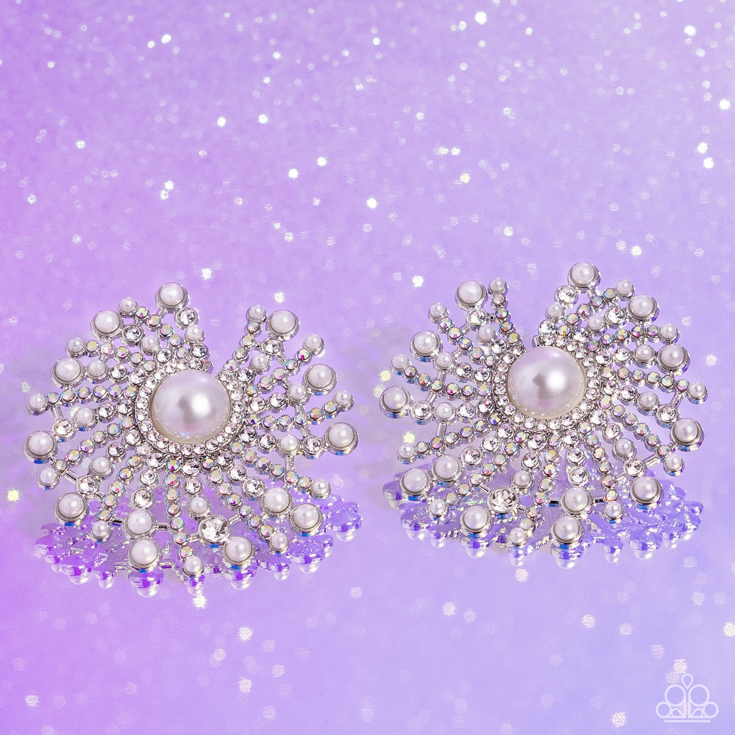 Fancy Fireworks - White Earring (LOP 12-23)