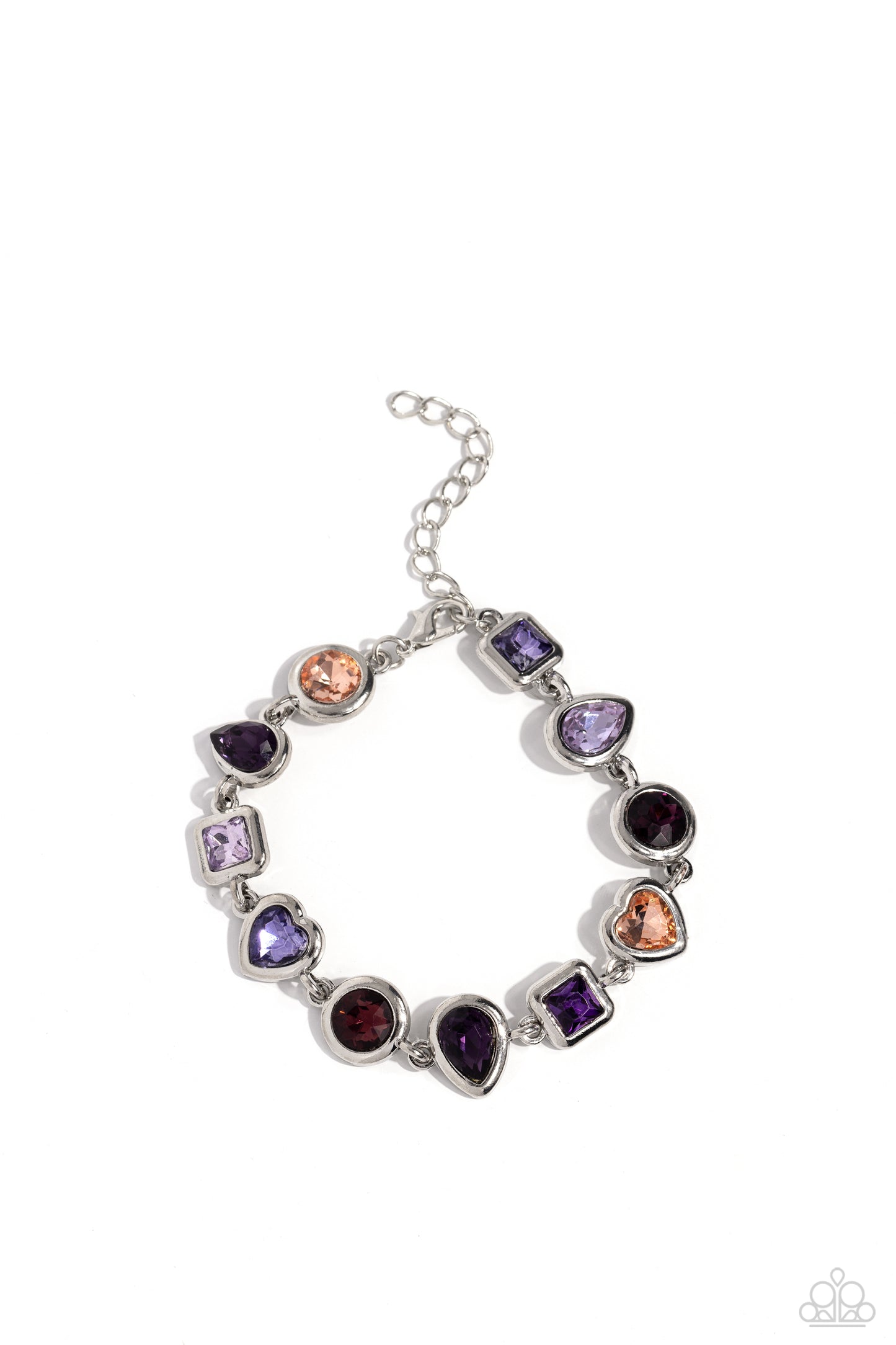 Abstract Admirer - Purple Necklace & Bracelet Set