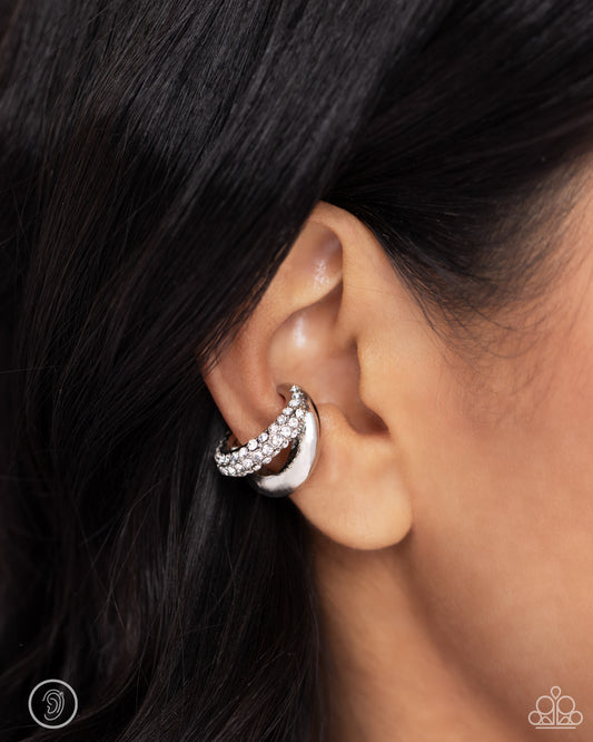 Sizzling Spotlight - White Ear Cuff