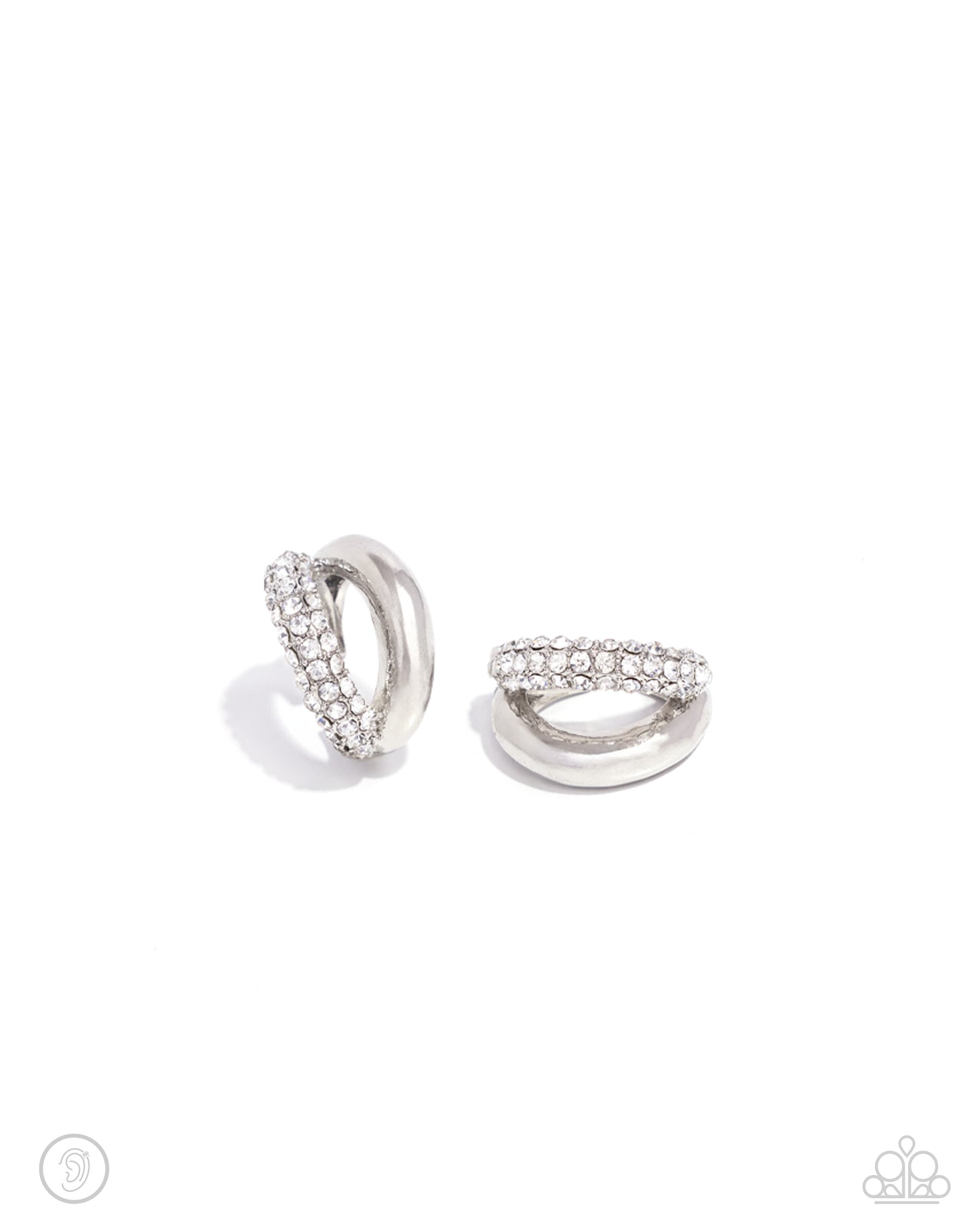 Sizzling Spotlight - White Ear Cuff