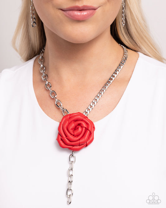 ROSE and Cons - Red Necklace