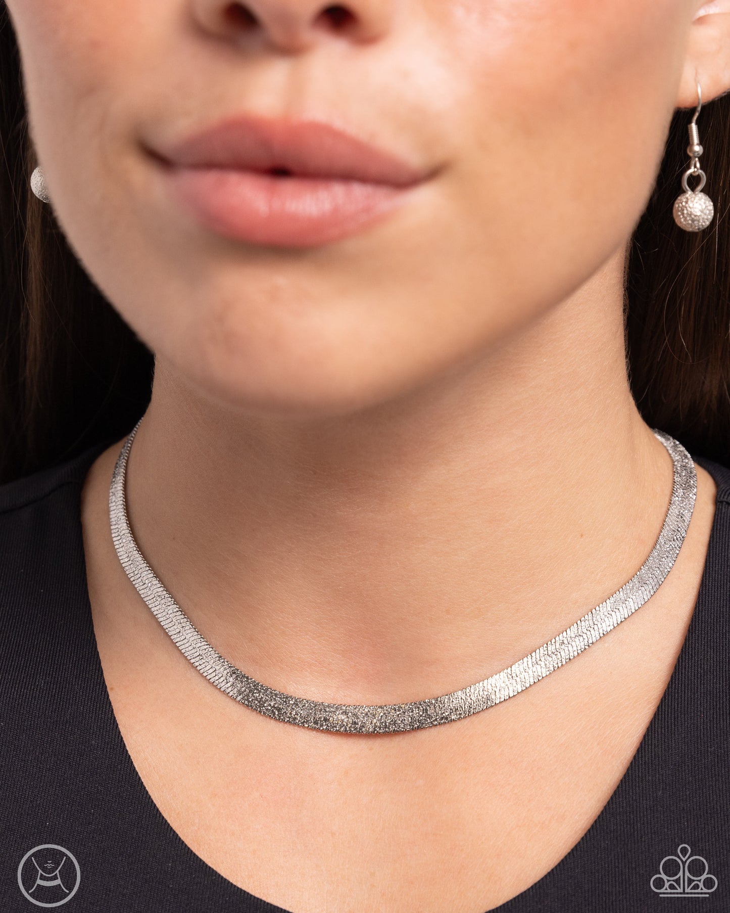 Simply Scintillating - Silver Choker Necklace