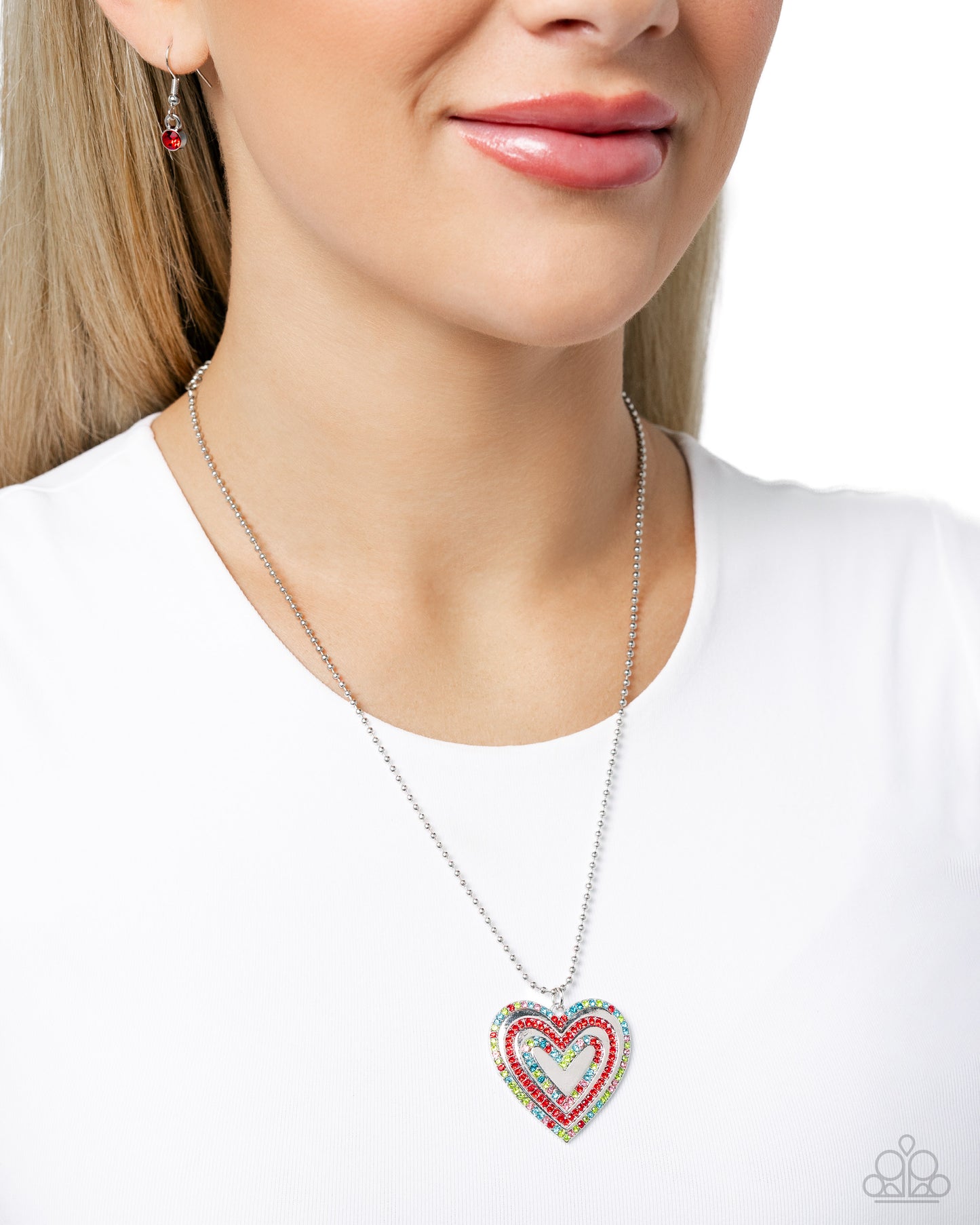 Hallucinatory Hearts - Red Necklace