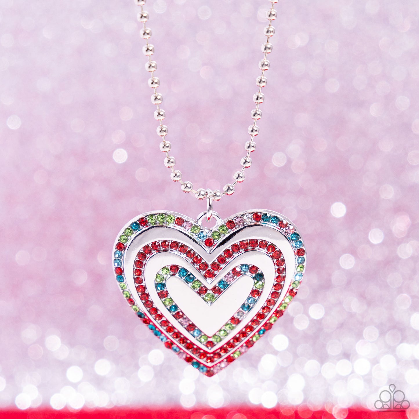 Hallucinatory Hearts - Red Necklace