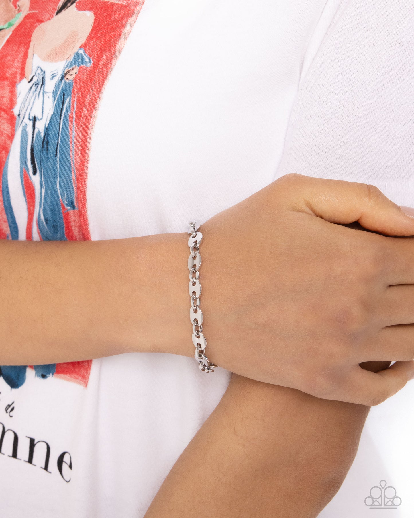 Abstract Advocate - Silver Necklace & Bracelet Set