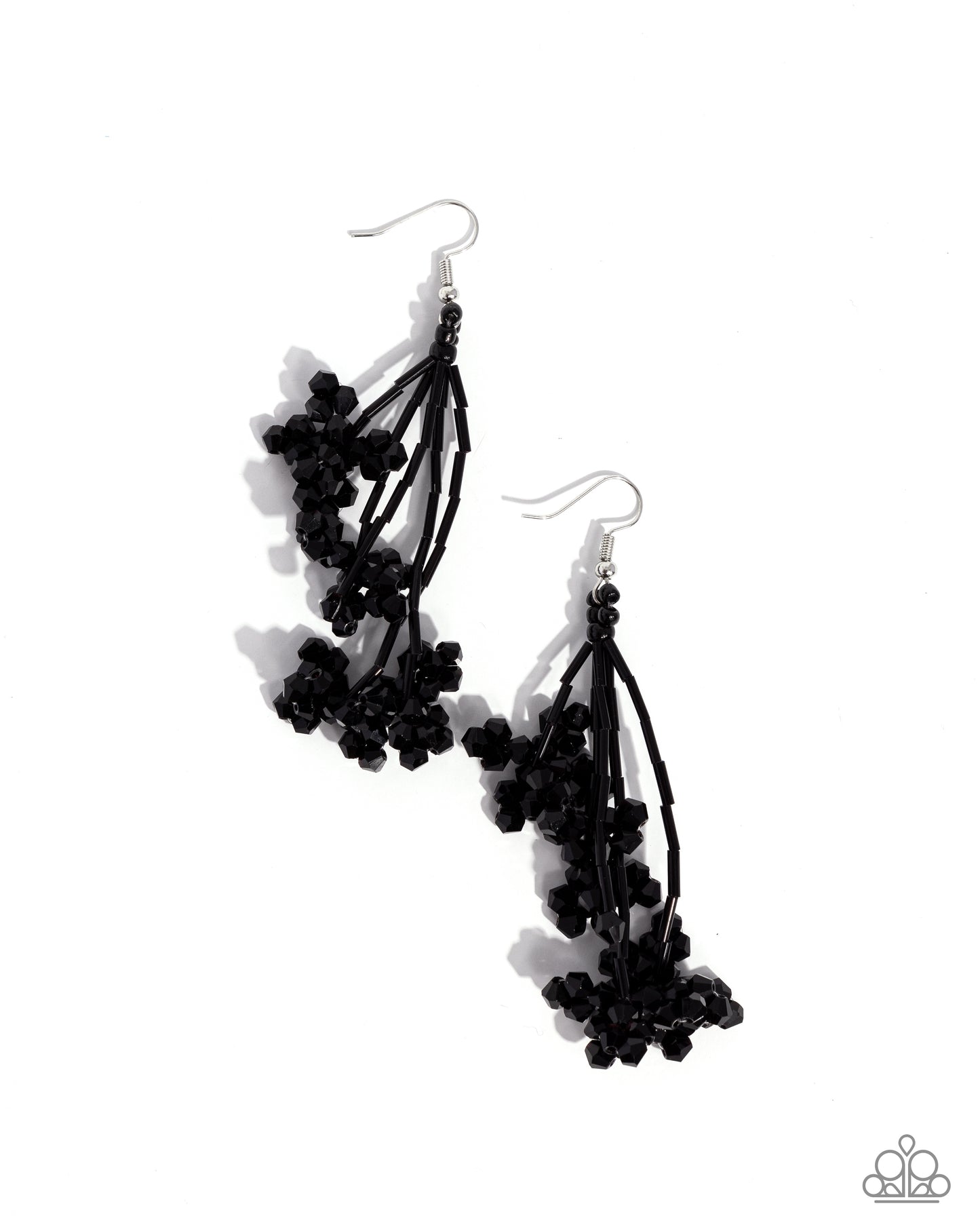 Petaled Precipitation - Black Earring