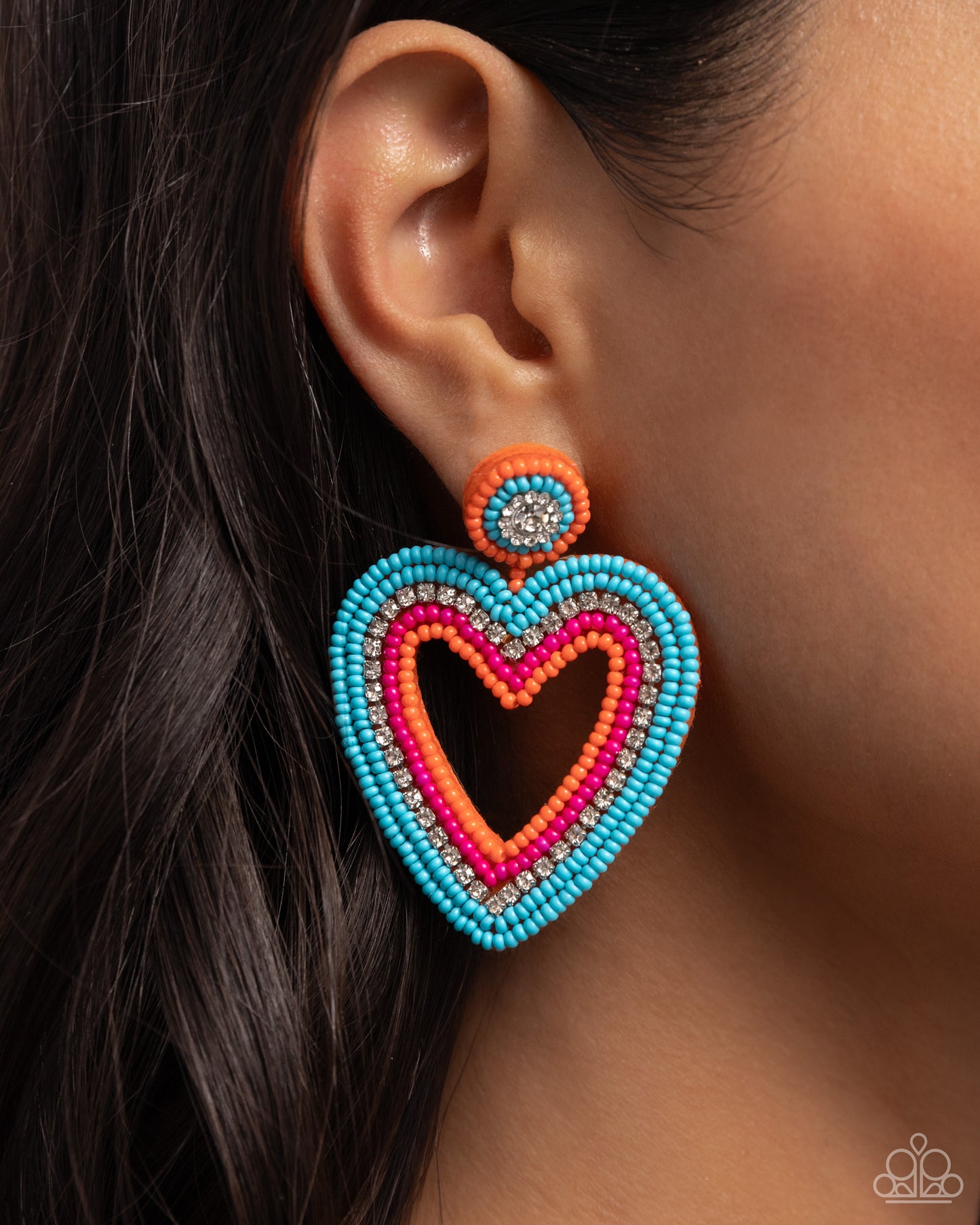 Headfirst Heart - Orange Earring