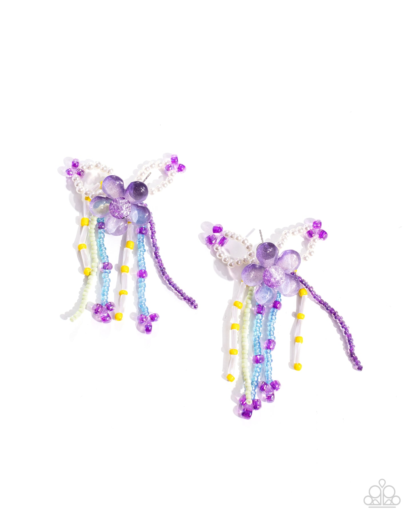 Japanese Blossoms - Purple Seed Bead Earring
