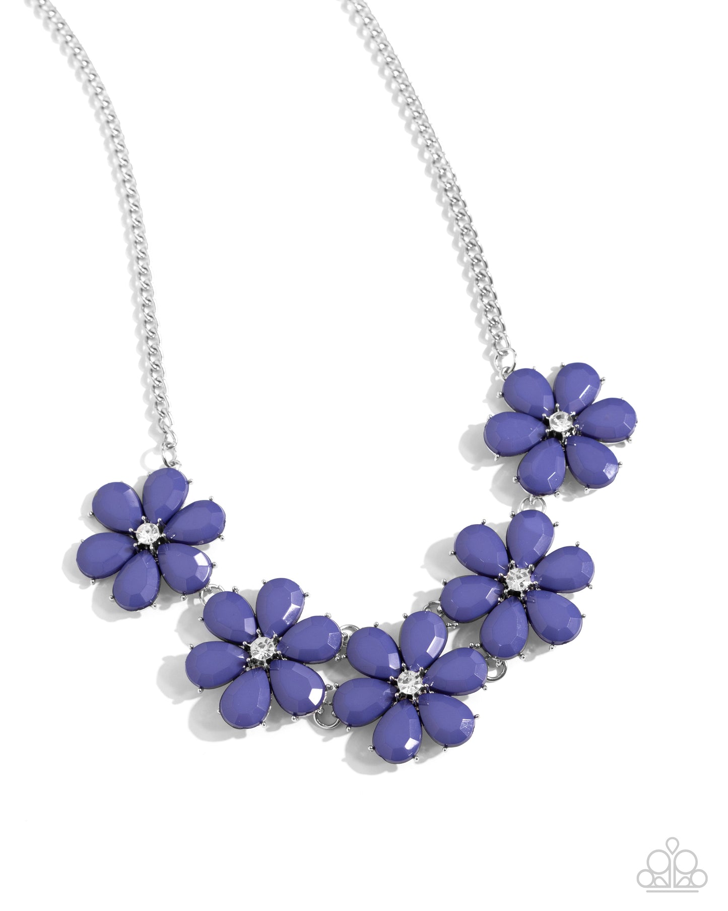 Floral Fun - Blue Necklace & Earring Set