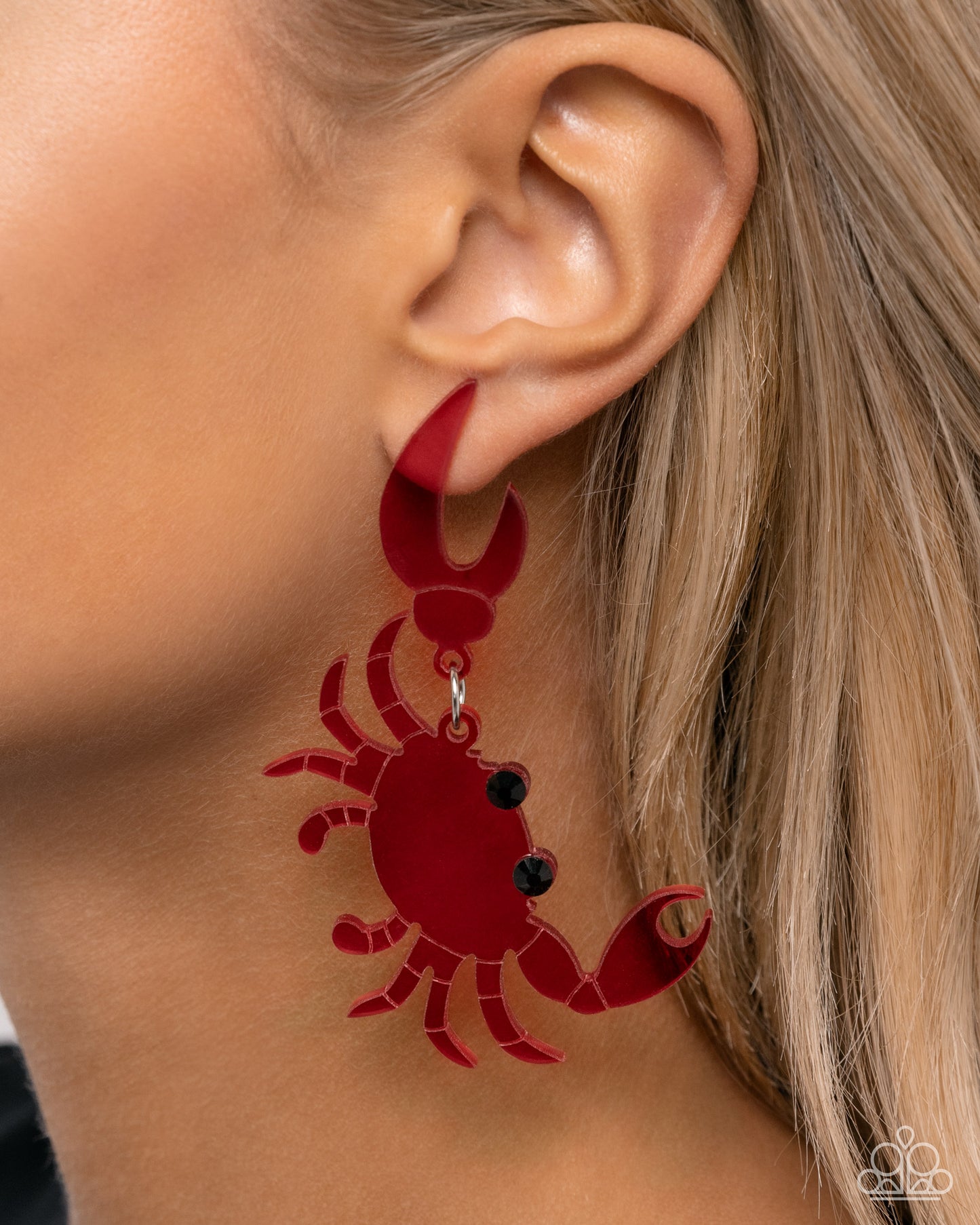 Crab Couture - Red Earring