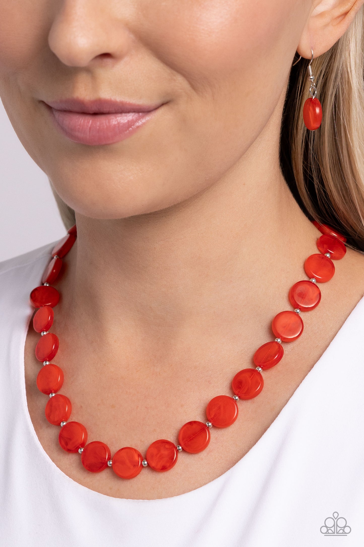 Bright Backdrop - Red Necklace