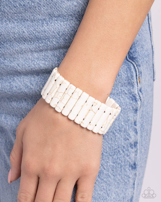 Southern Standing - White Bracelet