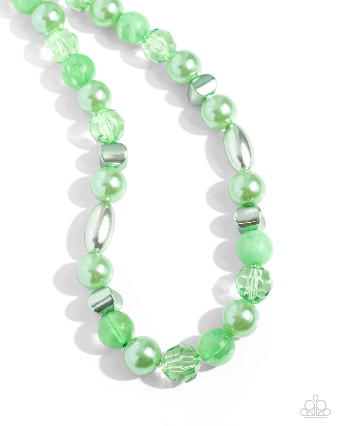 Plentiful Pearls - Green Necklace & Bracelet Set