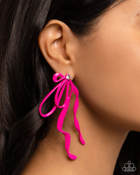 Trendy Tapestry - Pink Earring