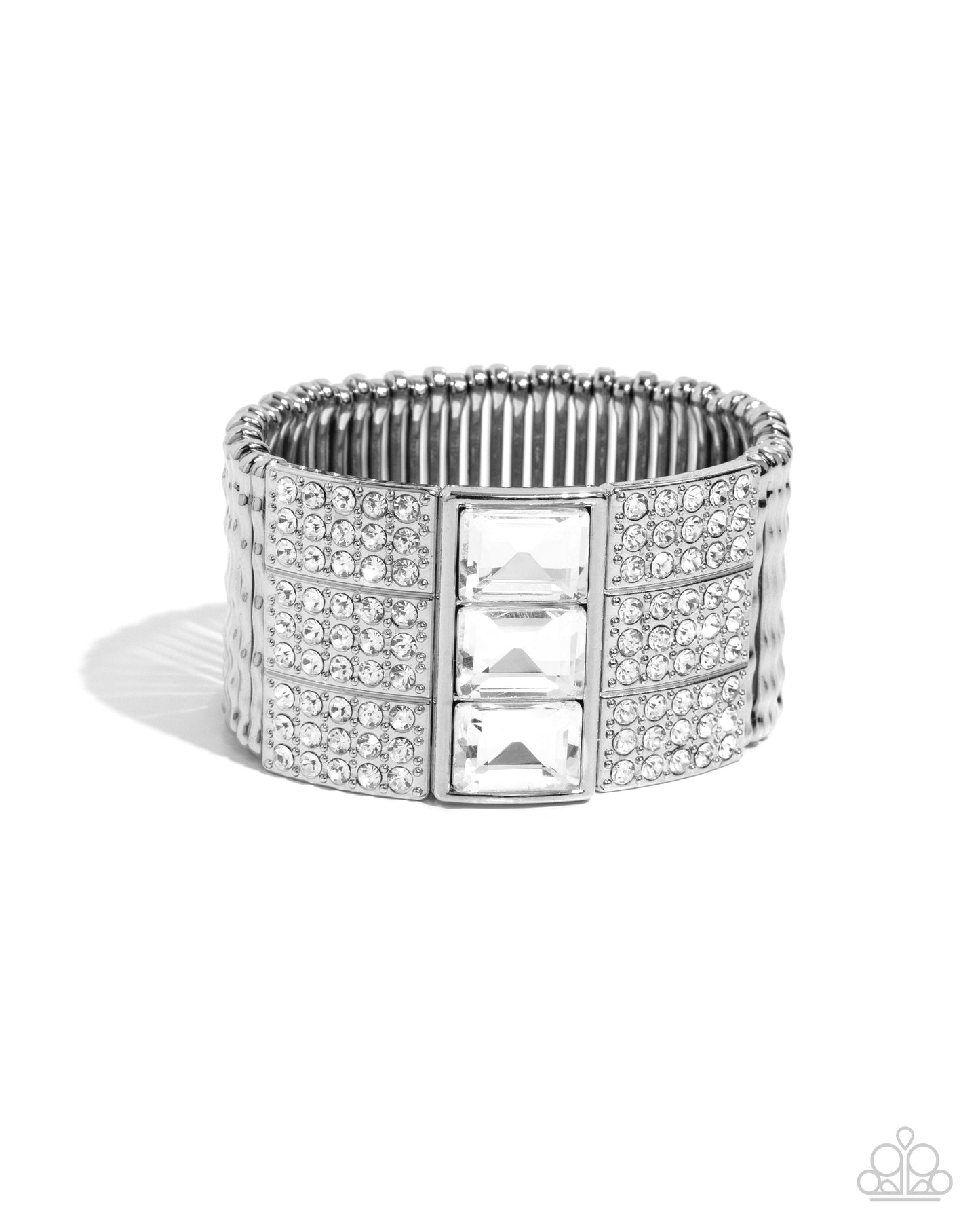 Dramatic Diva - White Bracelet