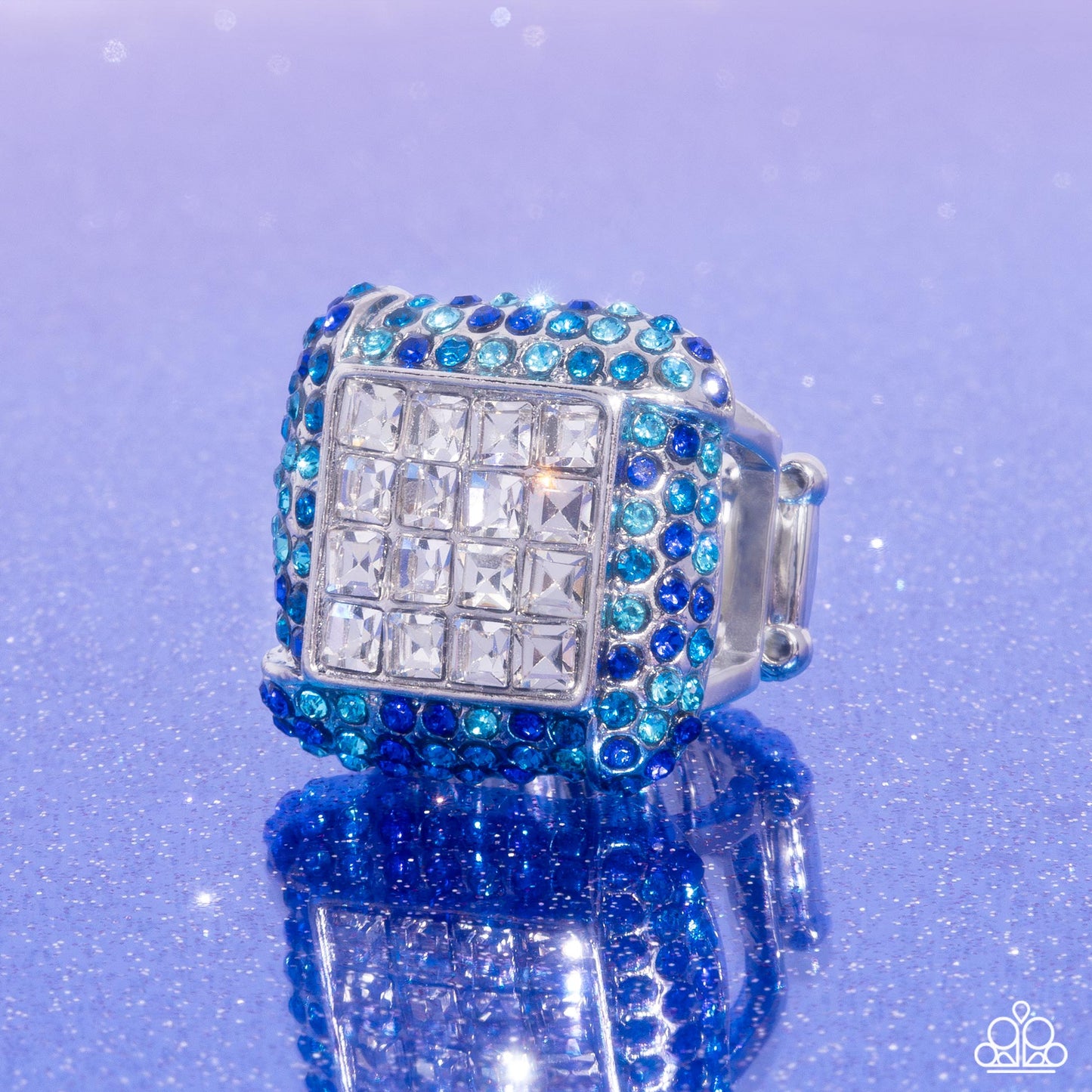 Medium SQUARE - Blue Ring 0217