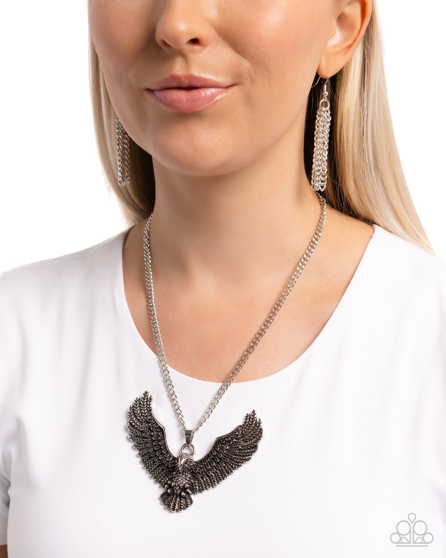 Edgy Eagle - Silver Necklace