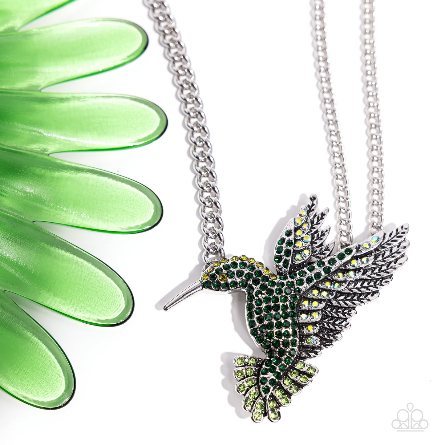 Hummingbird Headline - Green Necklace