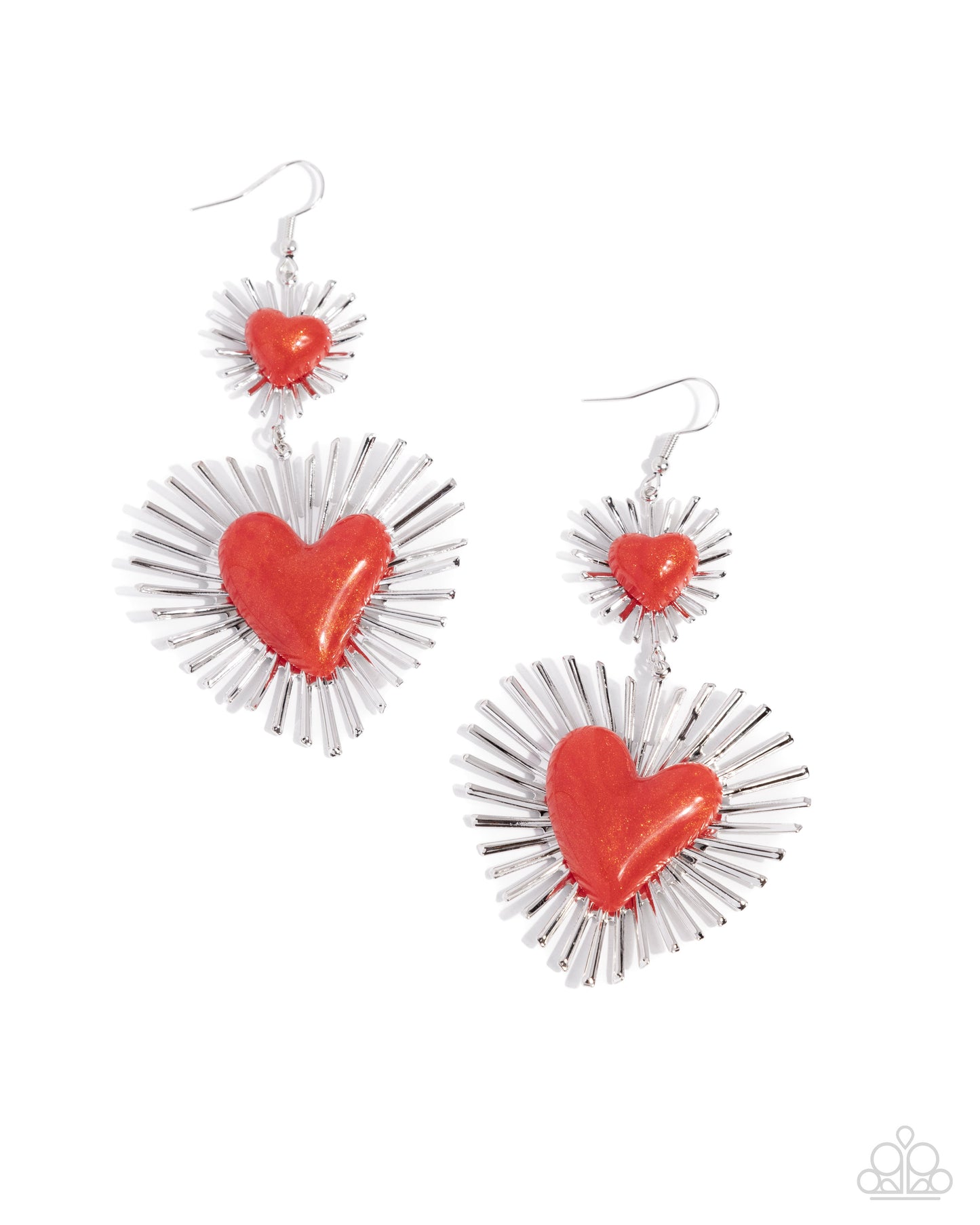 Sunburst Sweethearts - Red Earring