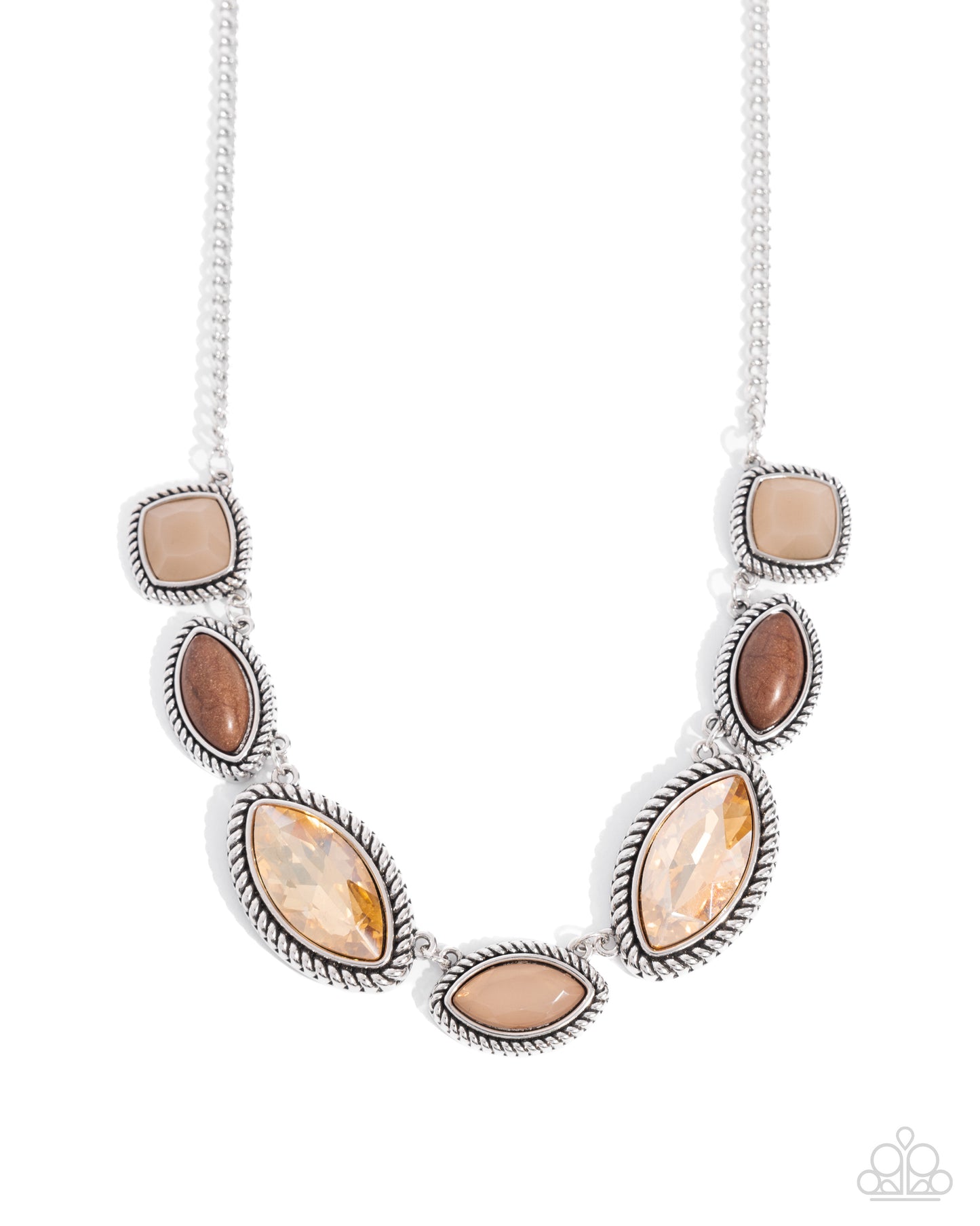 Regally Roped - Brown Necklace