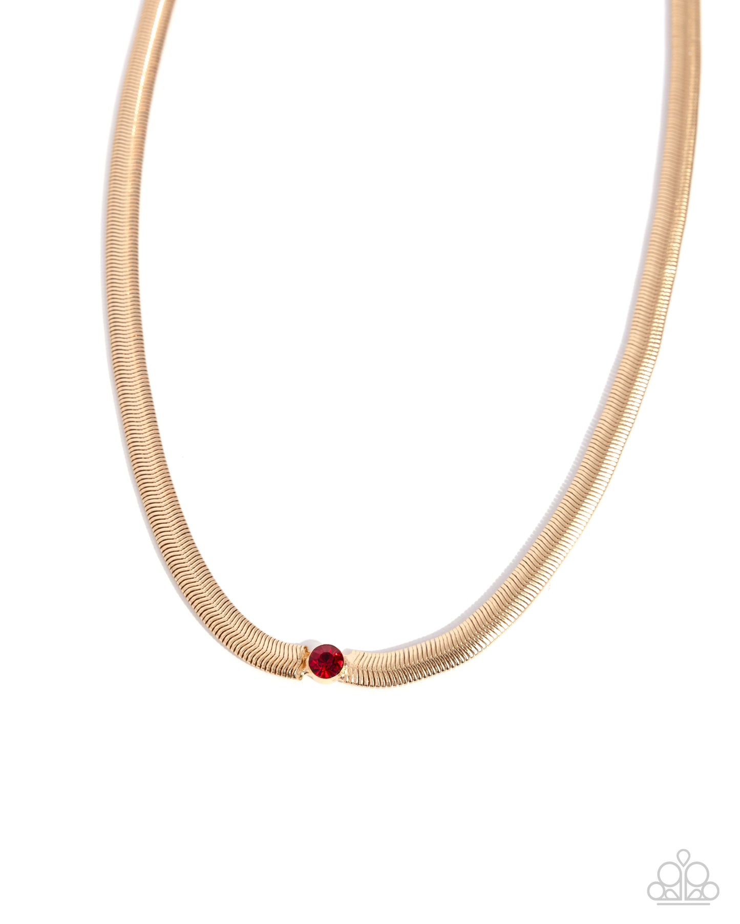 Stunning Solitaire - Red Necklace