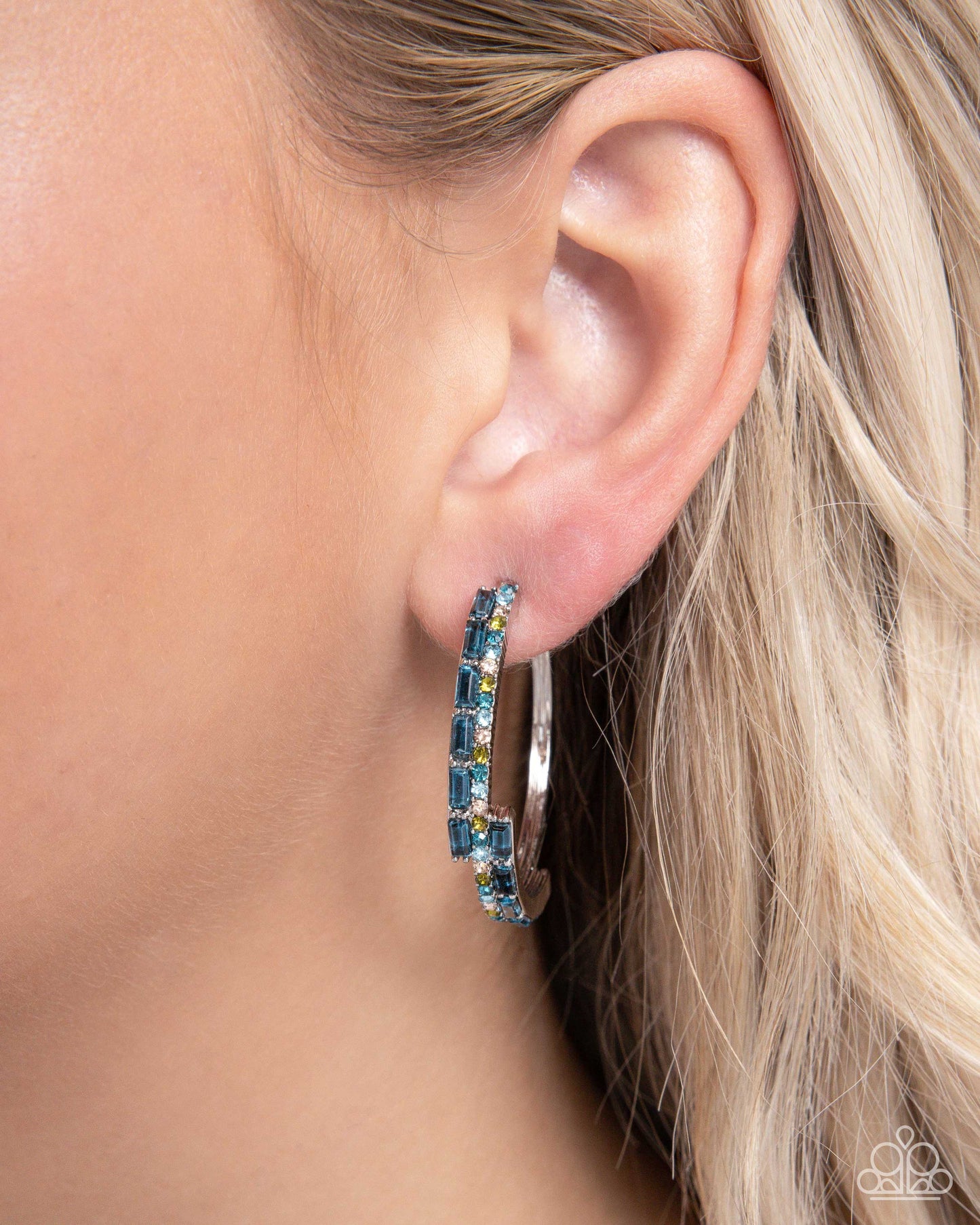 Ritzy Reputation - Blue Hoop Earring