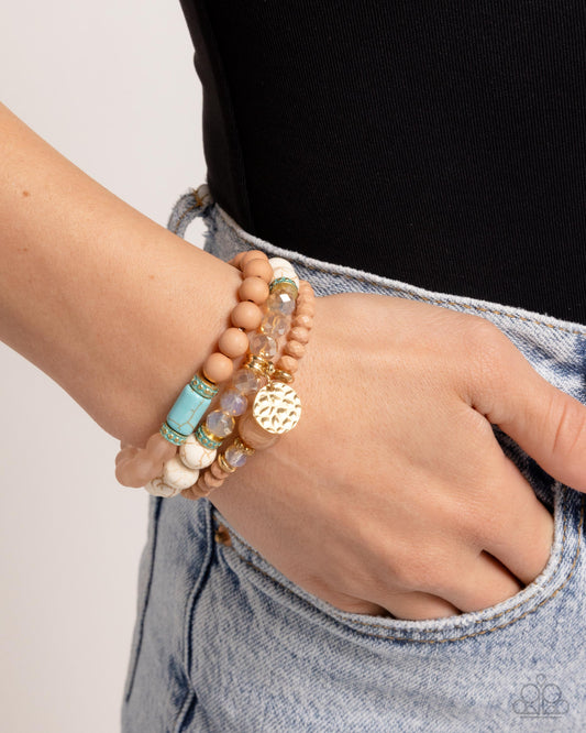 Sunset Sass - White Bracelet