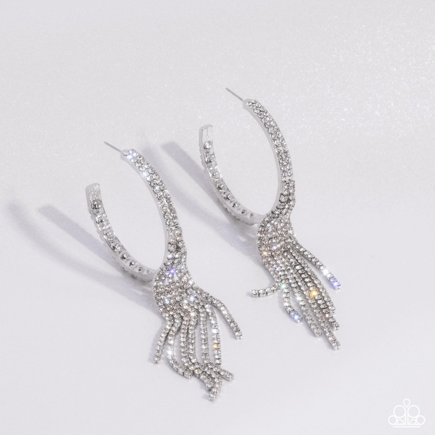 Jaw-Dropping Jubilee - White Hoop Earring (LOP 09-24)