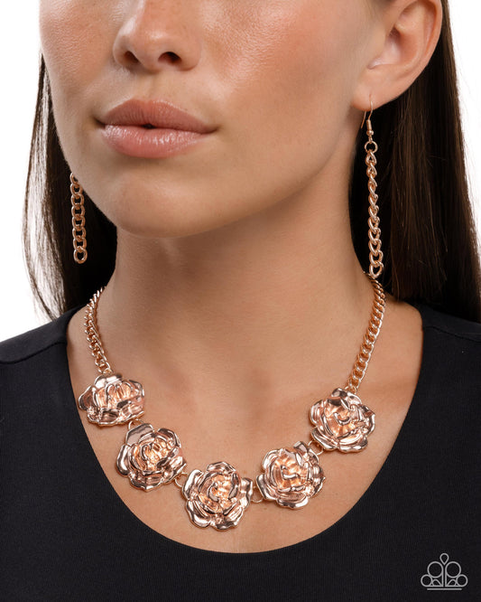 Refreshing Roses - Rose Gold Necklace