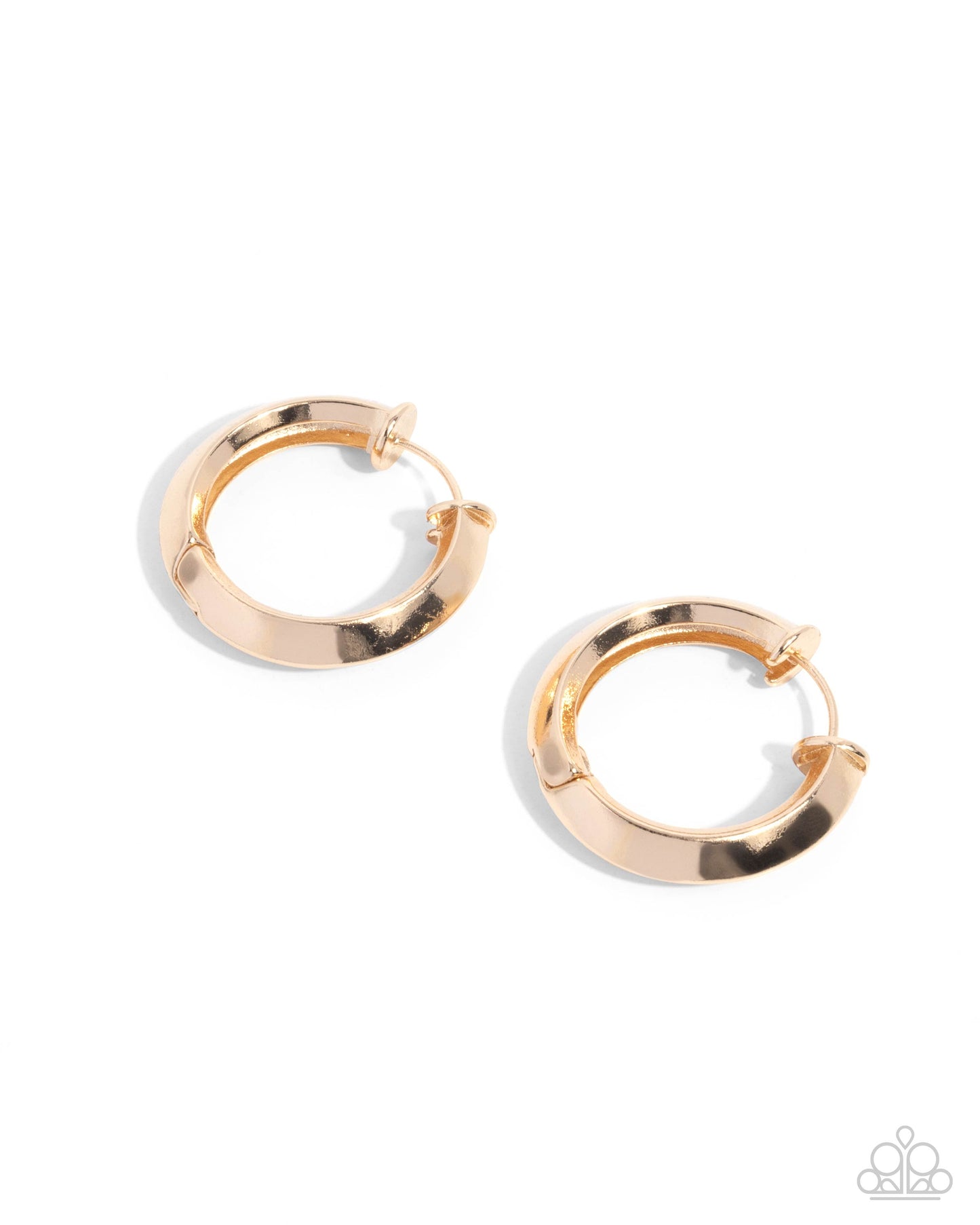 Hinged Homage - Gold Hoop Earring