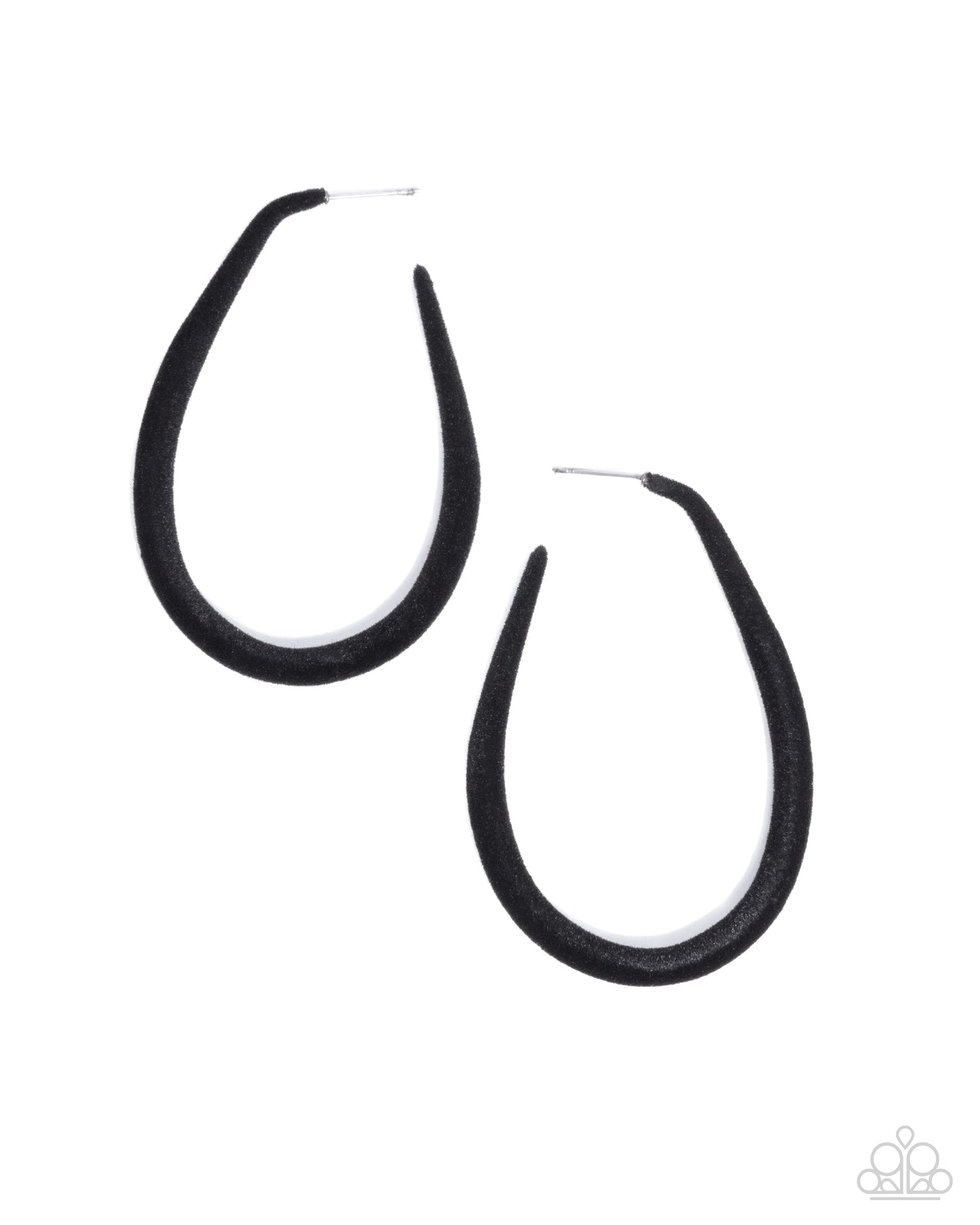 The Right Angle - Black Hoop Earring