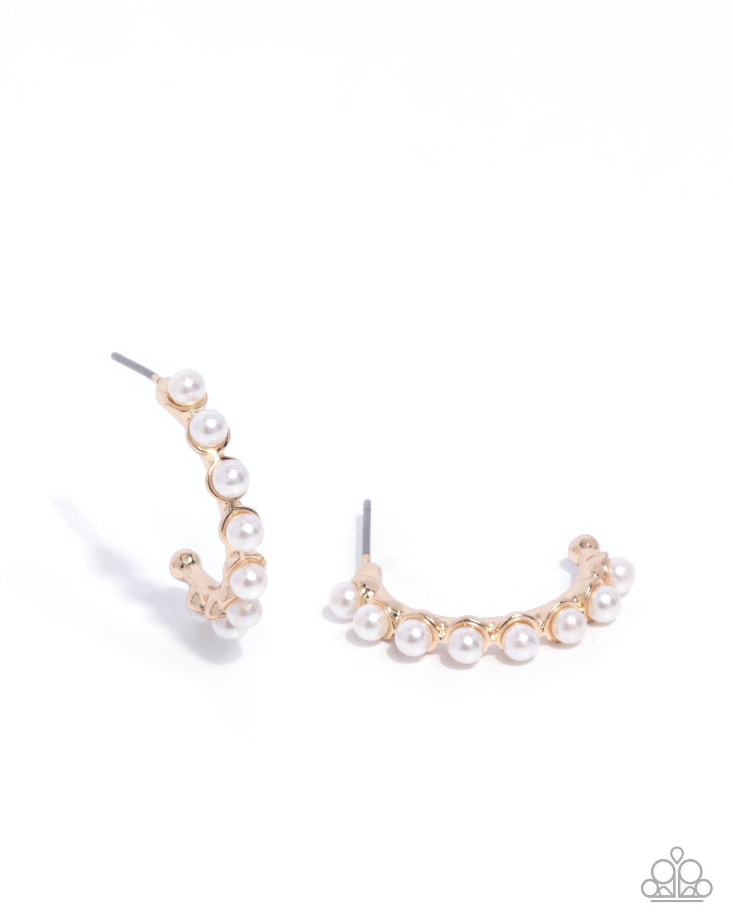 Pearly Passage - Gold Hoop Earring