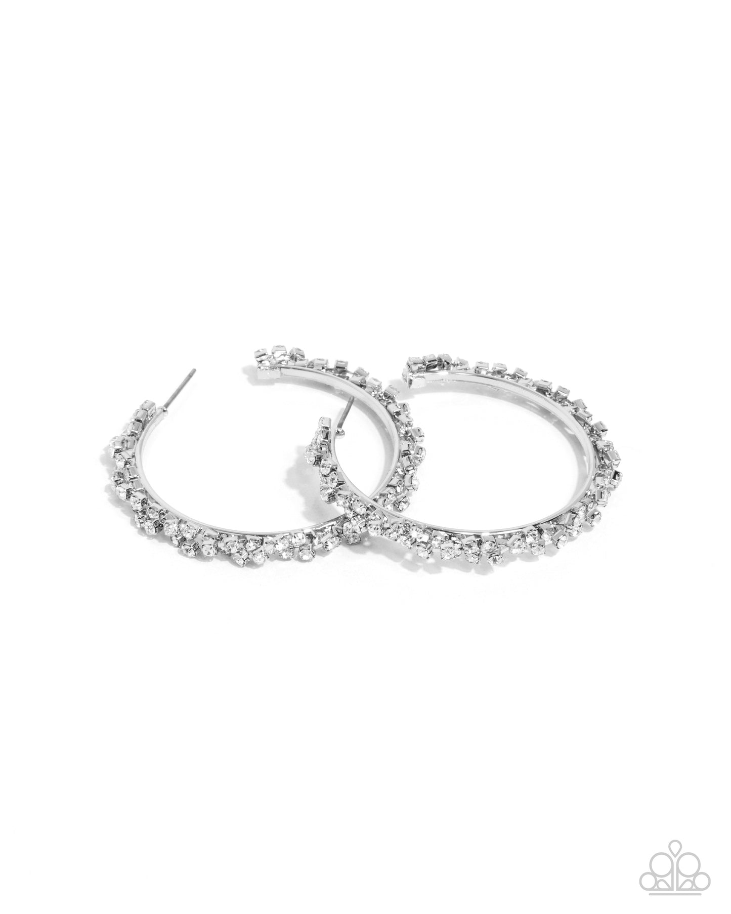 Divine Decoding - White Hoop Earring