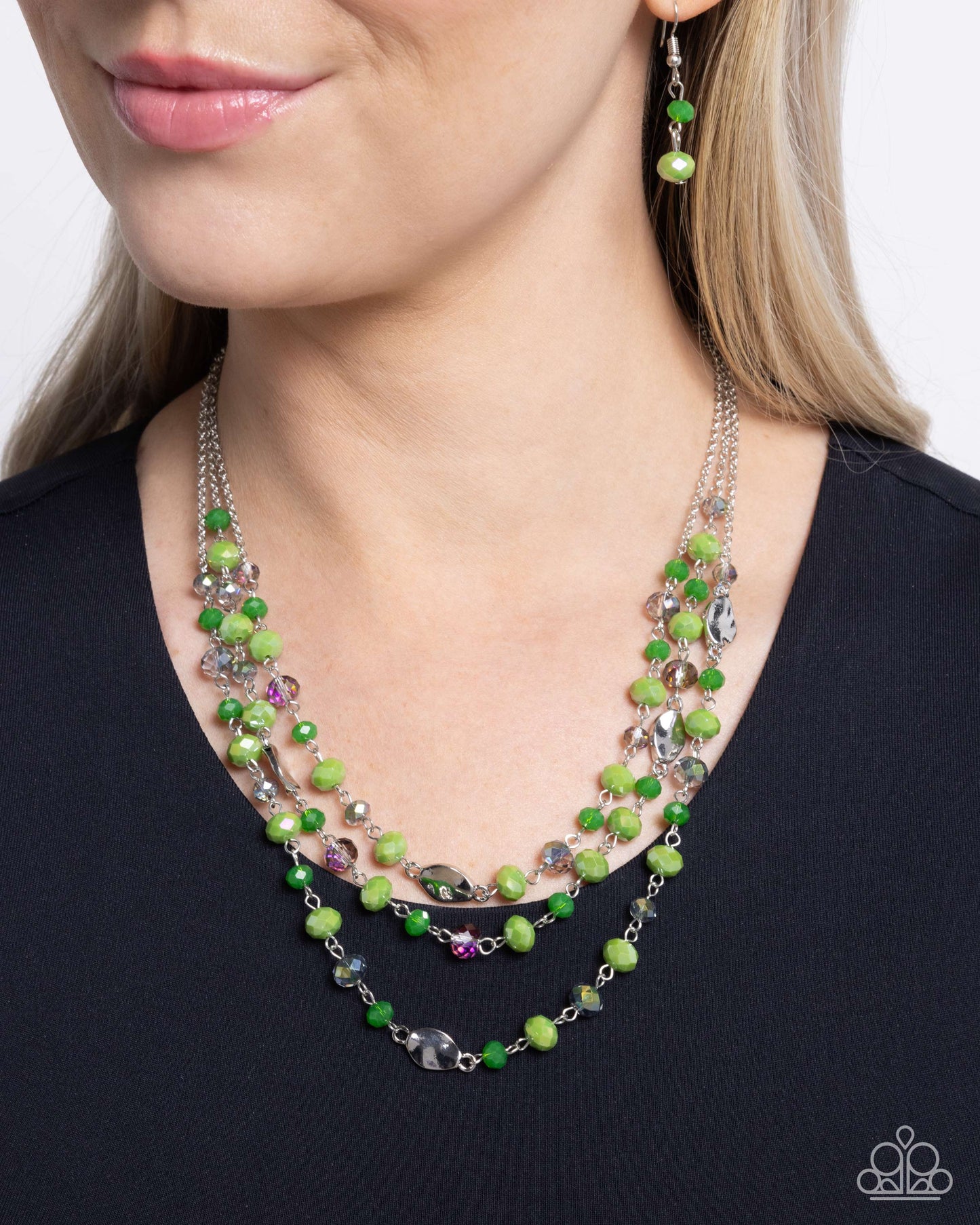 Radiantly Rich - Green Necklace