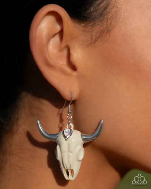 Southwestern Skull - White Earring (Convention 2024)