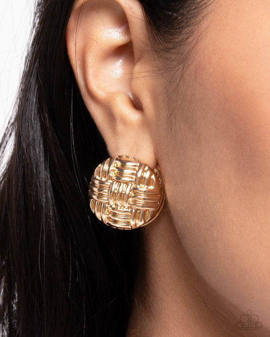 Woven Wisdom - Gold Hoop Earring