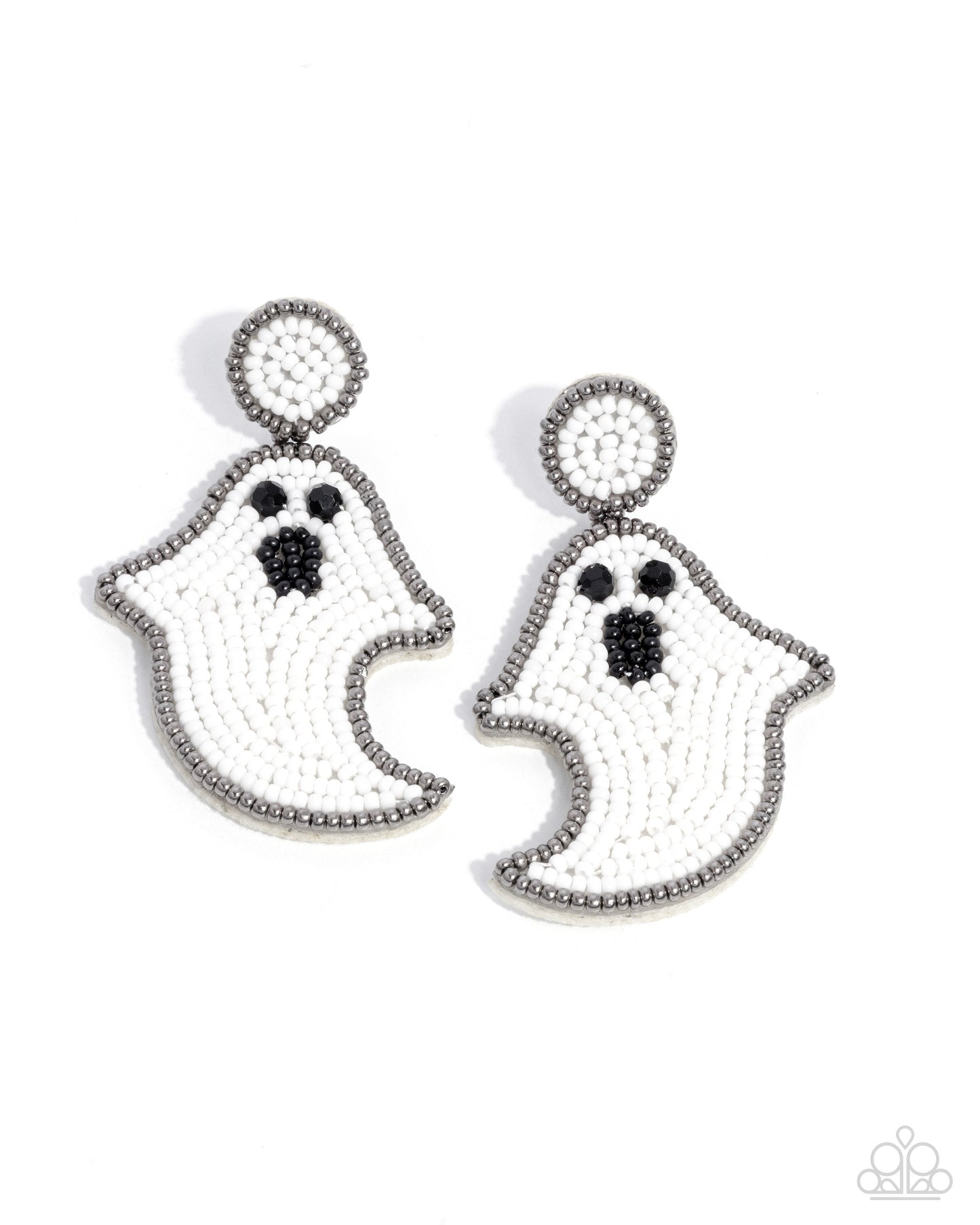 Ghost Story - White Seed Bead Earring