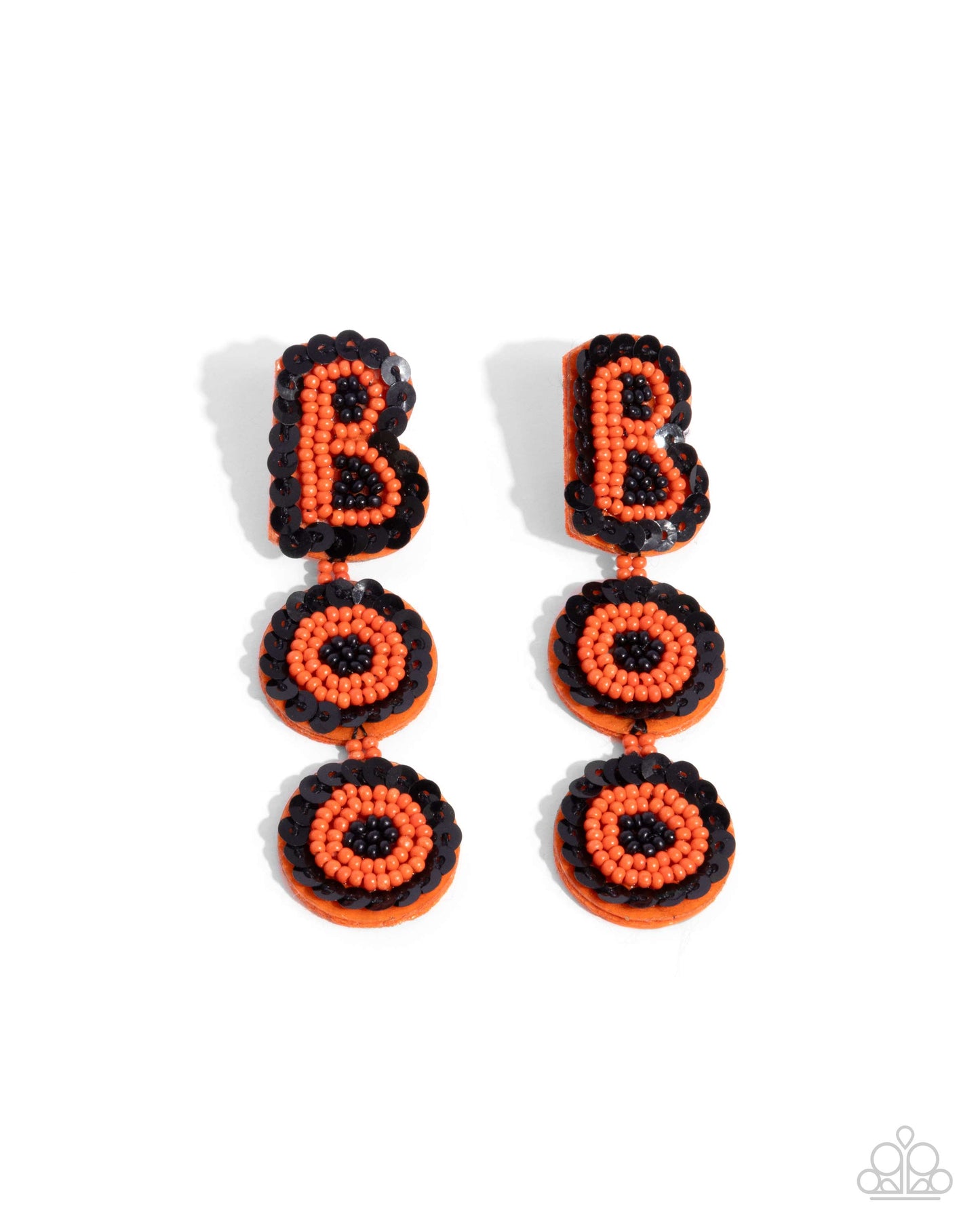 Halloween Bash - Orange Seed Bead Earring