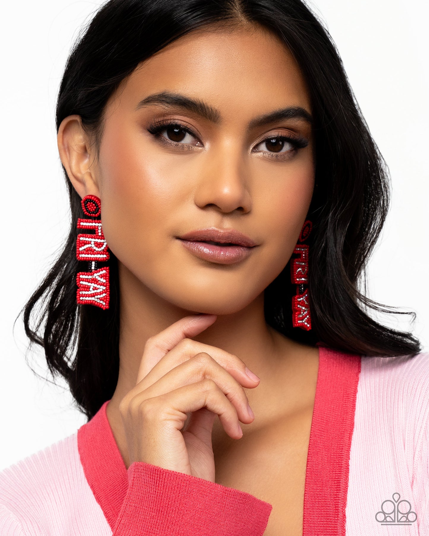 Its Friday! - Red Seed Bead Earring