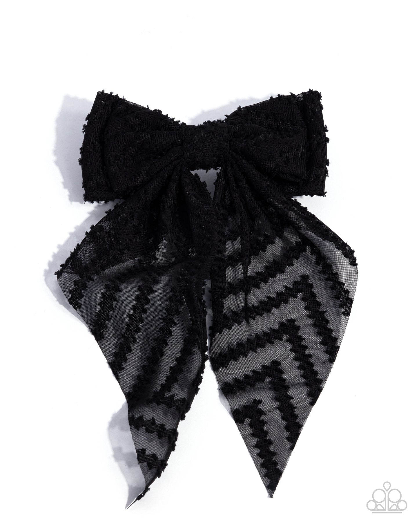 Floral Retreat - Black Hair Bow