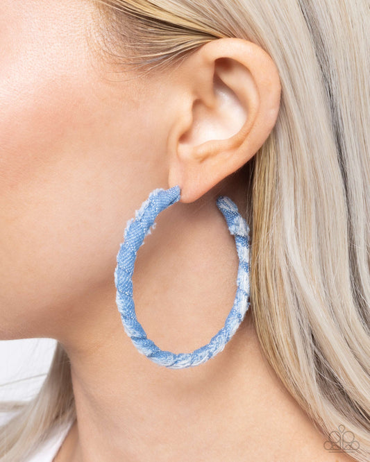 Denim Debut - Blue Hoop Earring