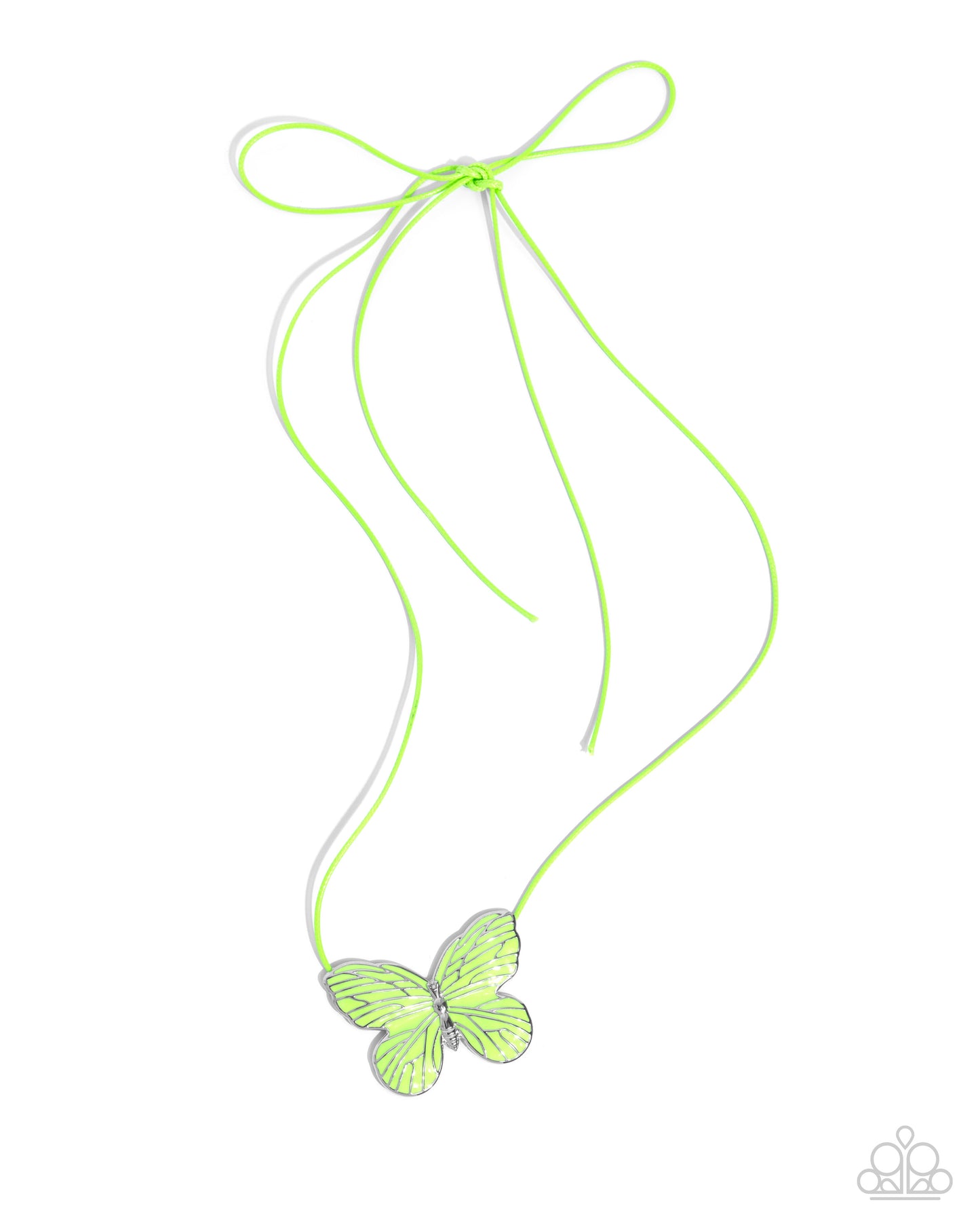 Fluttering Fervor - Green Necklace