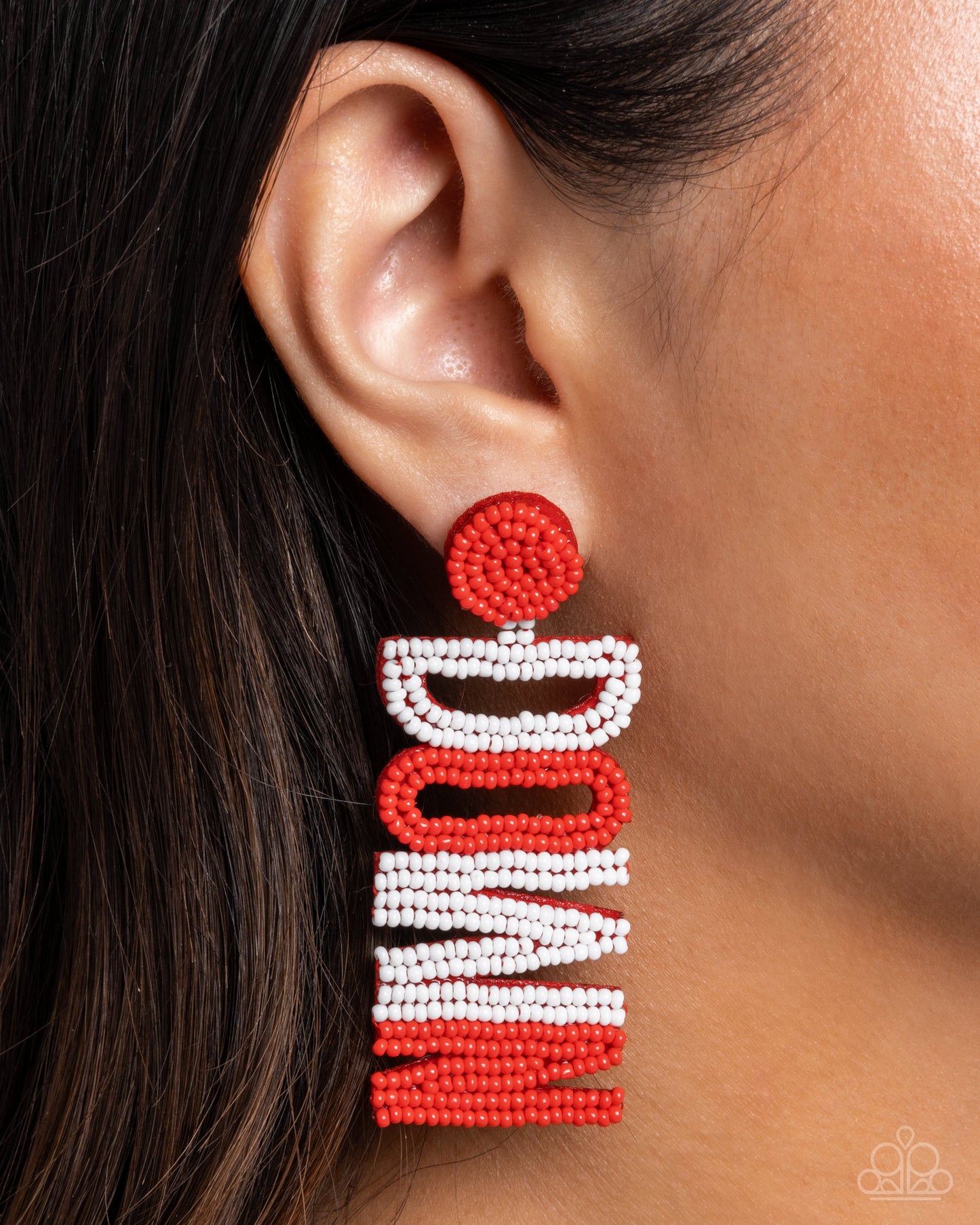 Touchdown Texture - Red Earring