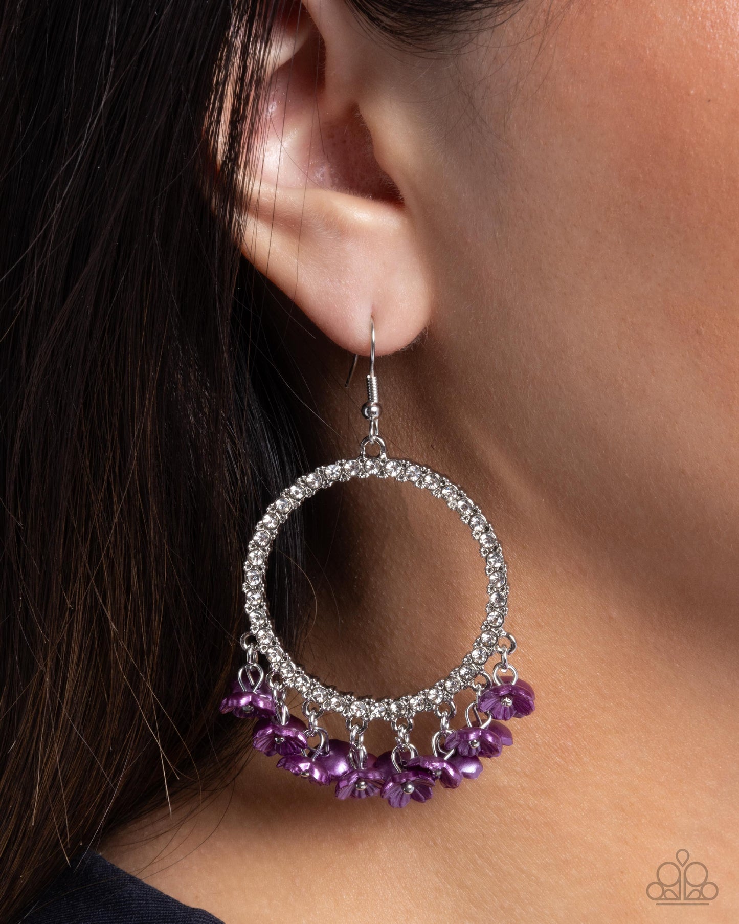 Wreathed Wisteria - Purple Earring